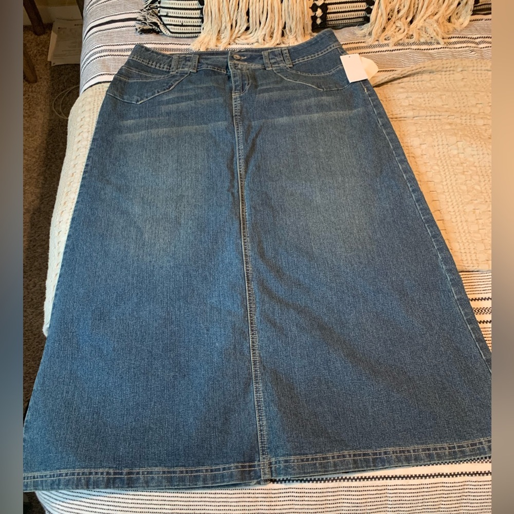 Ladies size 14 Cato blue jean denim skirt